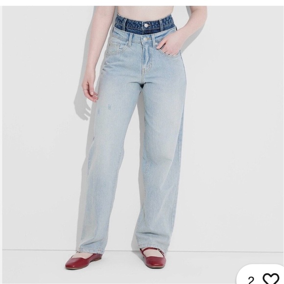 NWT Wild Fable Mid-Rise 90’s Relaxed Straight Jean Size 6 - Picture 2 of 16